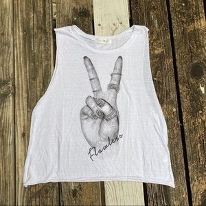 “Flawless” Bling Graphic Cropped Tank Top